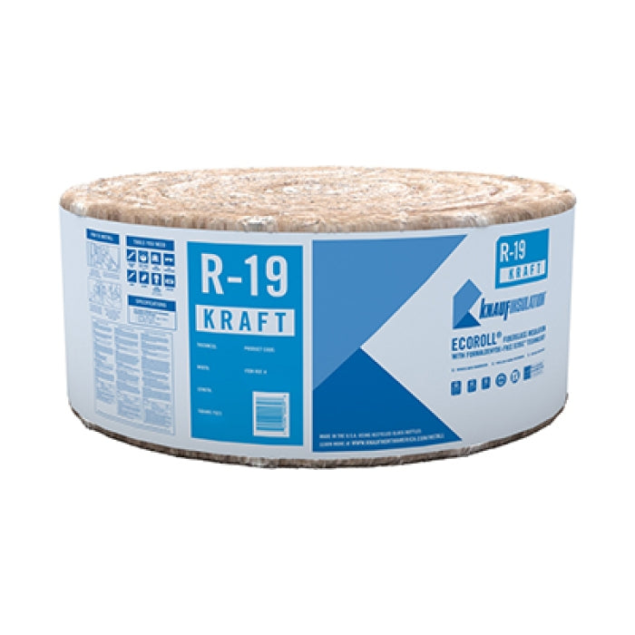 R-19 KRAFT FACED FIBERGLASS ROLL INSULATION - 15 x 39.16' – Spray Foam  Chemical Supplies