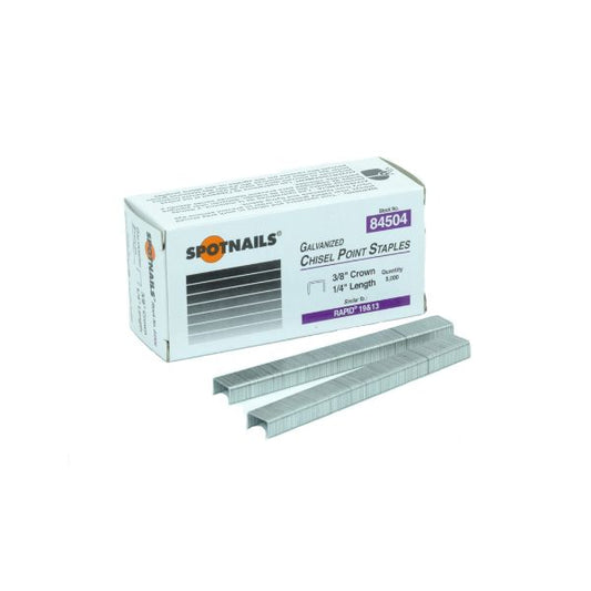 Fine Wire Staples (Rapid R19) - 3/8" Crown - 1/4"L (5000/box)