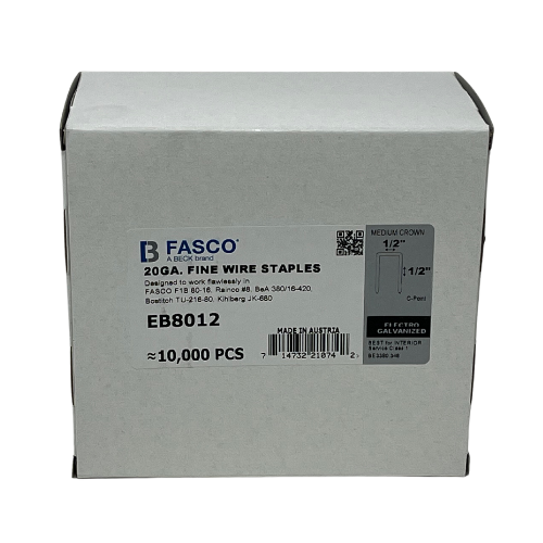 Fasco 1/2'' Crown Fine Wire Staples x1/2"L (10,000/box)