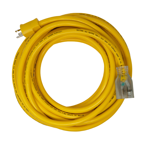 Industrial Grade Extension Cords (50ft, Yellow)