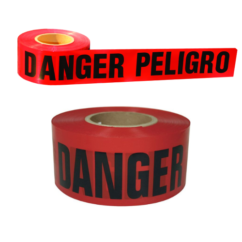 Red Danger Tape - 3" x 1000'