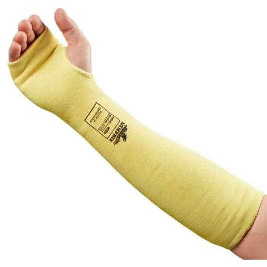 Yellow Kevlar Knit Sleeve w/ Thumbhole - 18 in. length