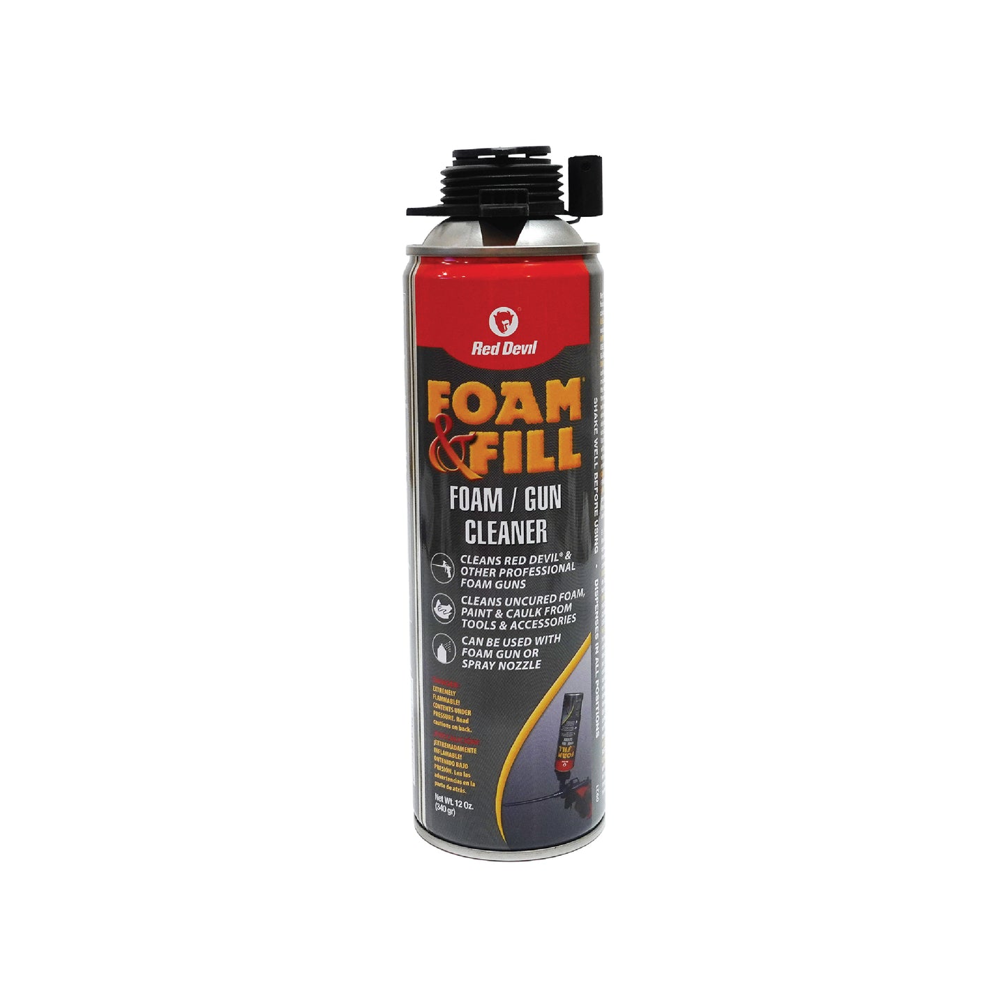 Foam & Fill® Foam / Gun Cleaner 12 Oz. (340 g) Pressurized Canister Clear
